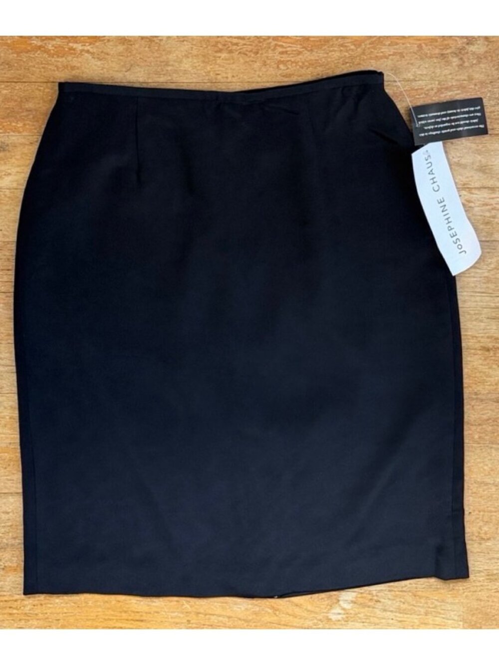 Vintage Black Silk Skirt Size Small 6 27" Waist Classic 90s Straight Cut Minimal